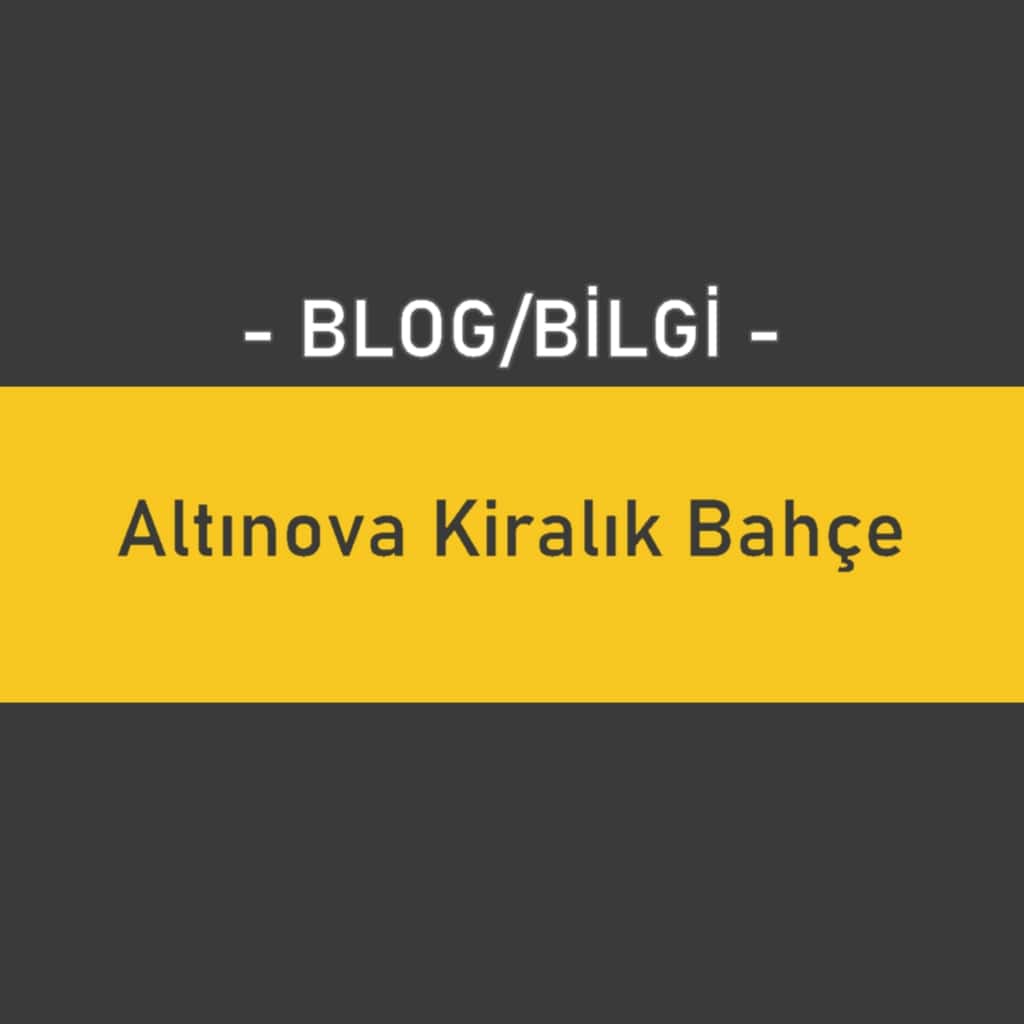 Altınova Kiralık Bahçe