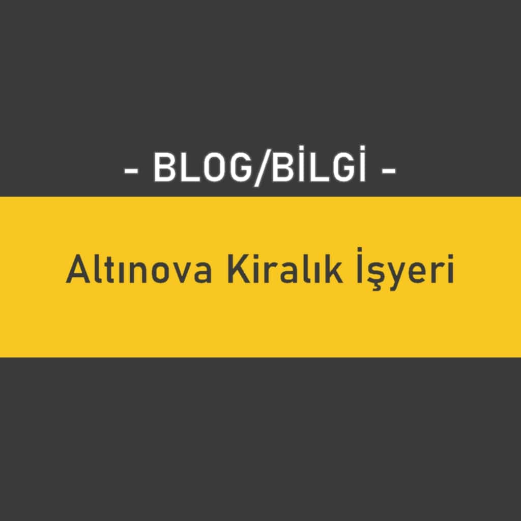 Altınova Kiralık İşyeri